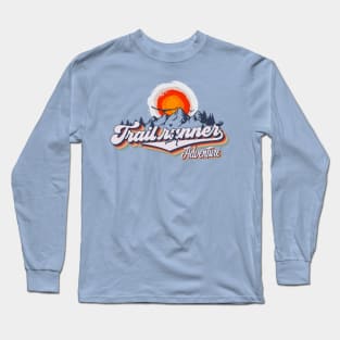 Running vintage style , Trail runner adventure Long Sleeve T-Shirt